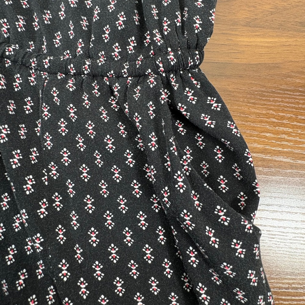 Torrid Maxi Dress Women 3 Black Geometric Print Flutter Sleeve Boho Whimsigoth - Picture 3 of 10